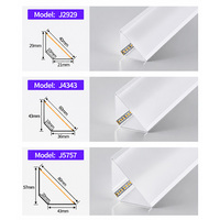 Corniche de plafond en aluminium anodisé, anti-rouille, avec diffuseur LED, pour projets commerciaux, vente en gros, directement de l'usine