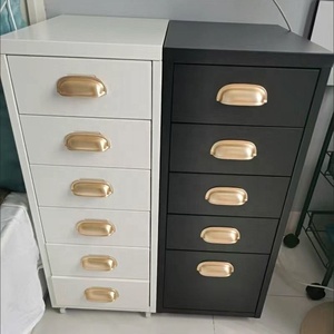 CX058 Kitchen Hardware <strong>Drawer</strong> Cupboard <strong>Shell</strong> American Style Gold / Brush Nickel Bin Cup <strong>Pull</strong> <strong>Handle</strong> - Product Image 5