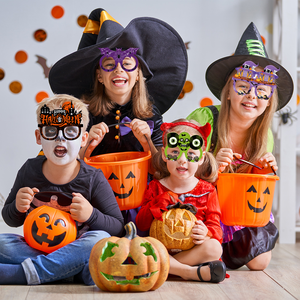 Lunettes fantaisie colorées pour enfants, accessoires de fête d'Halloween, jouets amusants, montures de lunettes en papier pour cosplay - Product Image 1