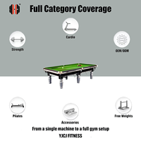 Table de billard traditionnelle avec tapis vert, six poches, pieds en métal, structure robuste pour équipement de loisirs et de divertissement commercial