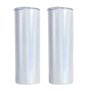 Gobelet skinny STARLII de 20oz 600ml <span class=keywords><strong>en</strong></span> acier inoxydable, couleurs mélangées, <span class=keywords><strong>sublimation</strong></span> scintillante <span class=keywords><strong>arc</strong></span>-<span class=keywords><strong>en</strong></span>-<span class=keywords><strong>ciel</strong></span> avec couvercle - Product Image 2