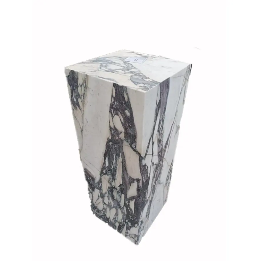 Nuovi prodotti all'ingrosso stile moderno naturale unico marmo decorativo pilastri vaso di fiori in marmo nordico