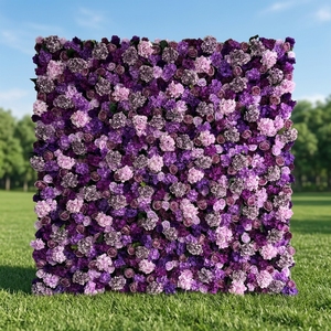 EG-FW105 Kunstbloemenwand Fotogenieus Romantisch Paarse Rozenwand Rolontwerp Wand Bruiloft Podium Achtergrond Decoratie - Product Image 1