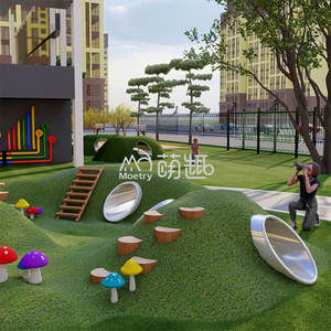 Terowongan Logam Bawah Tanah untuk Bermain Anak Balita, Pipa Merangkak dari Baja Anti Karat untuk Peralatan Taman Hiburan Prasekolah - Product Image 1