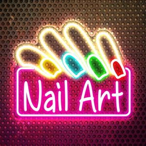 Nail Art Letreros Neon LED dimmable USB powered ambient <b>light</b> store <b>window</b> decoration <b>light</b> street indicator <b>light</b> Customized 5v - Product Image 1