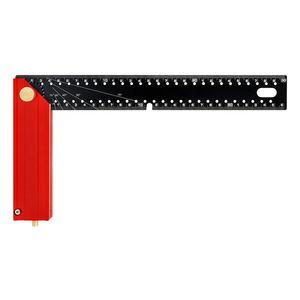 Nuovo Design Righello Angolare Pieghevole a L Metrico 300mm con Impugnatura in Alluminio Marca JUXIN Modello HPW-046-300 Precisione 1mm/1m Fai-da-Te - Product Image 1