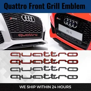 ตราสัญลักษณ์ <span class=keywords><strong>Quattro</strong></span> 3D กระจังหน้ารถยนต์สำหรับรถ Audi A3 A4 A5 A6 A6L A7 A8 Q3 Q5 Q7 S3 S4 S5 RS3 RS4อุปกรณ์เสริมตรา RS6 - Product Image 4