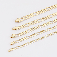 Collier Cubain CM Personnalisé Plaqué Or Véritable 14 Carats, Plusieurs Tailles, Maille Miami Cubaine Grosse et Plate pour Hommes