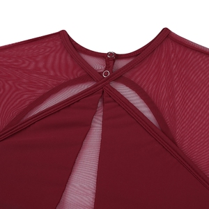 Conjuntos de Danza Contemporánea de Malla Sexy de Alta Calidad para Mujer, 2 Piezas, Atuendos de Actuación Lírica Asimétricos - Product Image 4