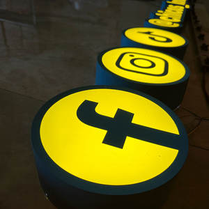 Panneau LED étanche extérieur Frontlit Light Social Media <span class=keywords><strong>Chat</strong></span> App Icon 3D Led Signage - Product Image 2