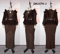 Robes de Soirée Longues en Dentelle Turque Africaine pour Femmes, en Mousseline de Soie, Imprimé Floral Léopard, Diamants, Fermetures Éclair, Style Streetwear Chic