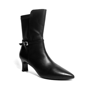 Botas de moda de diseñador para mujer, botines sexis de talla grande con tacón en el tobillo, cierre de cremallera, plantilla de PU, <span class=keywords><strong>plataforma</strong></span> impermeable, colección de otoño - Product Image 2