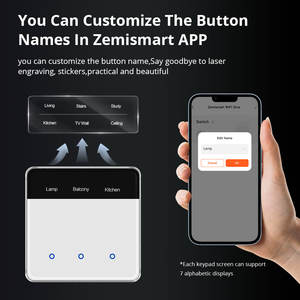 Zemismarty marter WiFi EU مفتاح اسم ديي مع شاشة عرض يعمل مع هومكيت smartings مساعد المنزل جوجل المنزل - Product Image 5