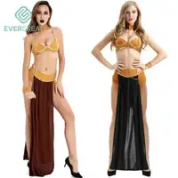 Ecowalson - Sexy Carnival Cosplay Princess Leia Slave Costume Dress