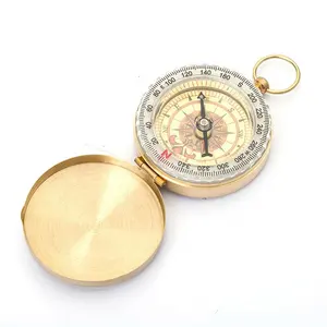 Wholesale High qualitynautical antique brass ship compass, Brass Compass With Keychain