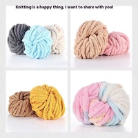 Fil chenille épais 100 % polyester filé à la main, haute ténacité, écologique, doux, pour tricotage à la main, idéal pour les couvertures très demandées (vente en gros)