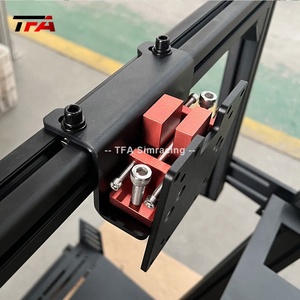 de conducción de coche con soporte de monitor único, kit de simulación de carreras de extrusión de aluminio negro, 4080 - Product Image 4