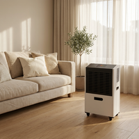 Dehumidifier Industri Listrik Baru 168L dengan Kompresor Hitachi, Dehumidifikasi Otomatis, Layar Digital, Hemat Energi