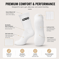 Chaussettes Montantes de Sport Personnalisées pour Femme, en Coton Athlétique, avec Logo et Lettres Brodés, Idéales pour la Gym