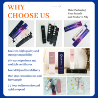 Boîte cadeau pliable pour produits de beauté en gros, emballage cosmétique en papier cartonné, étiquettes personnalisées, emballage cosmétique écologique