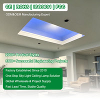 Panneau lumineux LED à lumière naturelle artificielle Zigbee Tuya APP avec variateur d'intensité pour sous-sols, chambres et salons