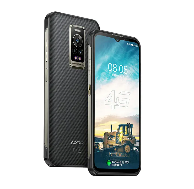 Aoro A17 4G Android 12 Smartphone Slim and Rugged with Waterproof Fingerprint Shockproof Features Supports GSM and CDMA