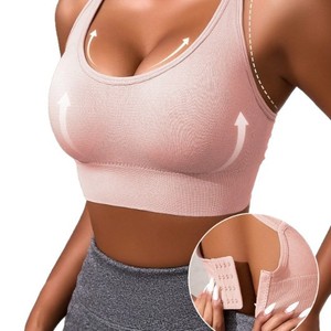 <span class=keywords><strong>Sujetador</strong></span> deportivo ajustable a prueba de golpes con gancho trasero con soporte recogido, hermoso diseño de <span class=keywords><strong>espalda</strong></span>, parte superior de entrenamiento sin <span class=keywords><strong>espalda</strong></span> - Product Image 3