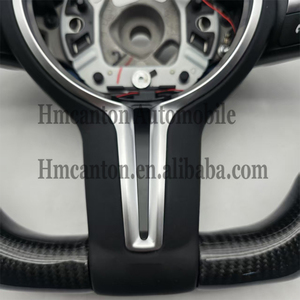 Volante LED de fibra de carbono de cuero perforado de gran oferta para BMW F10 F30 F90 F01 F02 F12 F13 Series volante de coche - Product Image 3