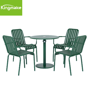 Precio barato Aluminio Metal Mesa de centro Patio Jardín Mesas al aire libre para 4 personas Sala de estar Hogar Bar Gimnasio - Product Image 1