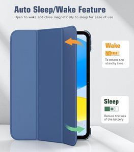 Étui intelligent de luxe à trois volets compatible avec iPad 10e génération 10,9 pouces <span class=keywords><strong>2022</strong></span> avec support pour stylet et fonction de réveil/veille automatique - Product Image 3