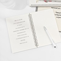 Carnet à spirale A5 ligné, papier épais protecteur pour les yeux, écriture fluide, journal étudiant esthétique, personnalisation possible
