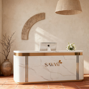 Hiện đại pinang văn phòng <span class=keywords><strong>spa</strong></span> tiếp tân truy cập bền có thể gập lại da có thể điều chỉnh chiều cao nối dài tùy chỉnh thiết kế cửa hàng - Product Image 2