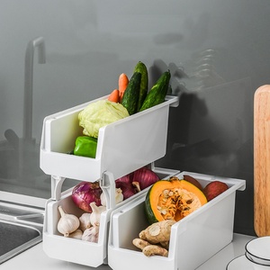 Food Container Desktop Storage Rack Separately White Fruits and <b>Vegetables</b> Storage Rack Home Multifunctional Desktop Kitchen - Product Image 1