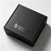 Petites boîtes d'expédition en carton ondulé personnalisées avec logo, recyclées, 6x6x6, avec gaufrage et estampage à chaud or, pour chaussettes