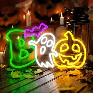 Halloween Letreros Neon LED indoor hanging ambient light shop <b>sign</b> wall decoration light entrance indicator light luminous <b>sign</b> - Product Image 1