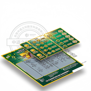 Miễn Phí Thiết Kế Tùy Chỉnh Chết Cắt Xổ Số Thẻ Xước Cứng Bìa Duplex Board Bìa Với In Offset Tùy Chỉnh - Product Image 1