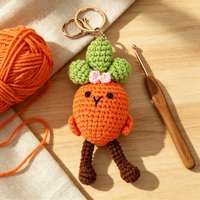 Kit d'artisanat DIY pour porte-clés lumineux pour adultes - Créez votre propre amigurumi en crochet en peluche coloré avec des matériaux écologiques et durables