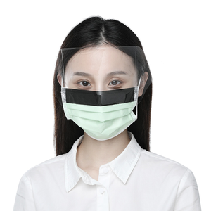 Fuzelong Mascarilla quirúrgica <span class=keywords><strong>dental</strong></span> no tejida de 3 capas con visera de protección ocular Ear-Loop - Product Image 2
