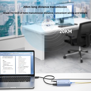 Extenseur <span class=keywords><strong>HDMI</strong></span> sur fibre optique 20 km 4K 30Hz, transmetteur-récepteur <span class=keywords><strong>HDMI</strong></span> 1080P sur câble optique SC, extension vidéo et audio - Product Image 3