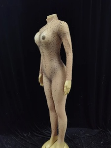 <span class=keywords><strong>Combinaison</strong></span> de soirée décontractée de luxe pour femmes, moulante, skinny, scintillante, ornée de strass, unie, robe de boîte de nuit d'été - Product Image 3