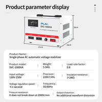 Régulateur/stabilisateur de tension AC automatique monophasé en cuivre pur haute précision SVC-1KVA 2KVA 3KVA 5KVA