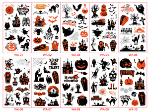 Impermeable <span class=keywords><strong>bruja</strong></span> fantasma sangre fluorescencia temporal Halloween tatuaje para niños - Product Image 3