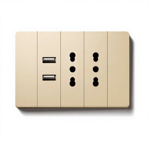 Vendita <span class=keywords><strong>Diretta</strong></span> dalla Fabbrica: Interruttori e Prese Italiane Tripli da 16A con Pannello Grande in PC Ignifugo, Tipo 118 - Product Image 6