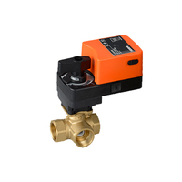 Winvall Vanne à boisseau sphérique à modulation proportionnelle 24VAC/DC DN32 DN40 DN50 Vanne d'actionneur motorisée en laiton à filetage interne à 3 voies