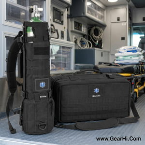 Mochila Reforzada para Tanque de Oxígeno Tipo D, Portátil, para EMS, con Funda Acolchada de Nailon para Botella de O2, Bolsas de Almacenamiento para Equipo - Product Image 2