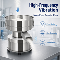Neueste Kleine Edelstahl-Vibrationssiebmaschine für Mehl & Lebensmittelpulver Kreissieb Motorgetrieben Feinmaschig