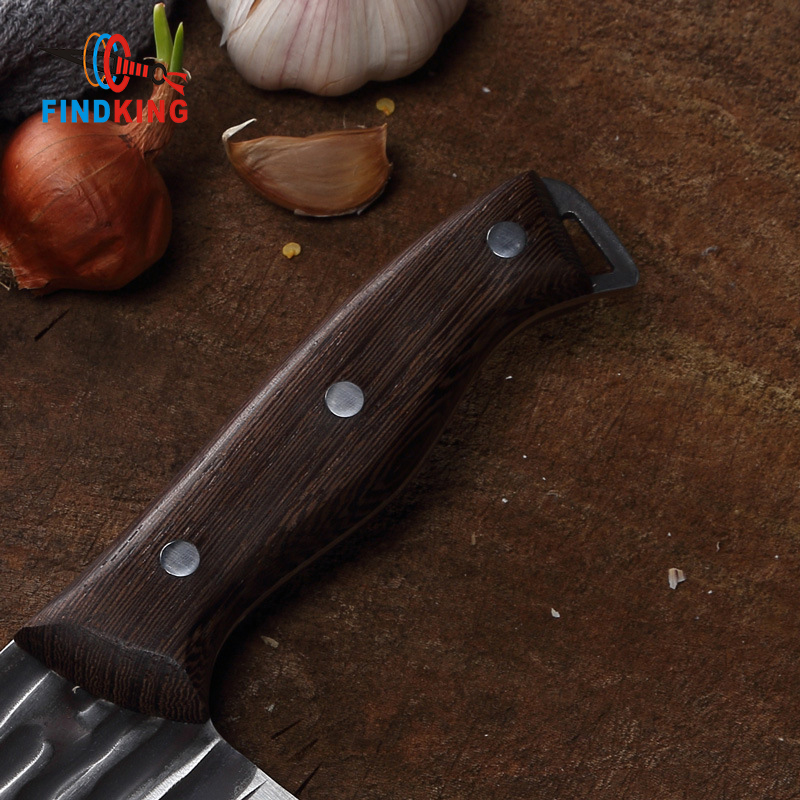 FINDKING Kitchen Outdoor Full Tang Handle 7 Inch Handmade Forged Chopper Kitchen Knife Stainless Steel Butcher Knife