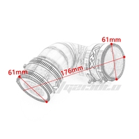 Accessoires de moto, tuyau d'échappement en acier inoxydable, tube de liaison pour scooter VESPA SPRINT PRIMAVERA 50 150 2013-2026