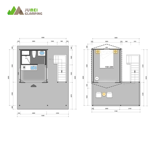 Lüks kamp safari çadırı s açık su geçirmez sınıf 8 rüzgar geçirmez çift katmanlı ahşap glasafari çadırı - Product Image 4