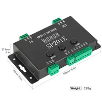 Контроллер-декодер SP201E DMX512 DC5-24V для светодиодных лент, 5-канальный, пиксельный, RGB, с адресуемым сигналом SPI для WS2812B WS2811